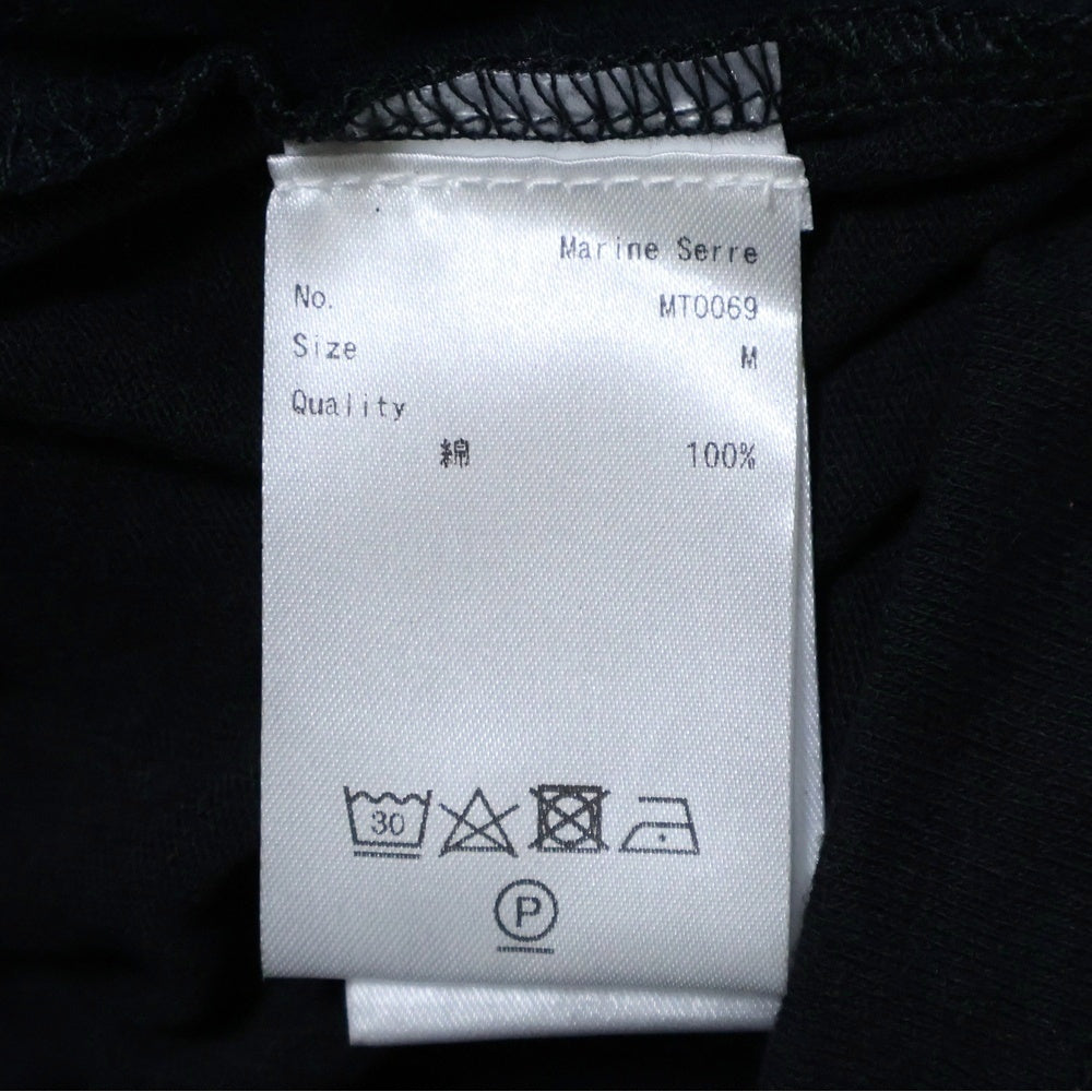 MARINE SERRE(マリーン セル) 23AW REGENERATED GRAPHIC T-SHIRT PATCHWORK T-SHIRT ジェネレイテッド パッチワーク クルーネック 長袖Tシャツ カットソー マルチ MTO069