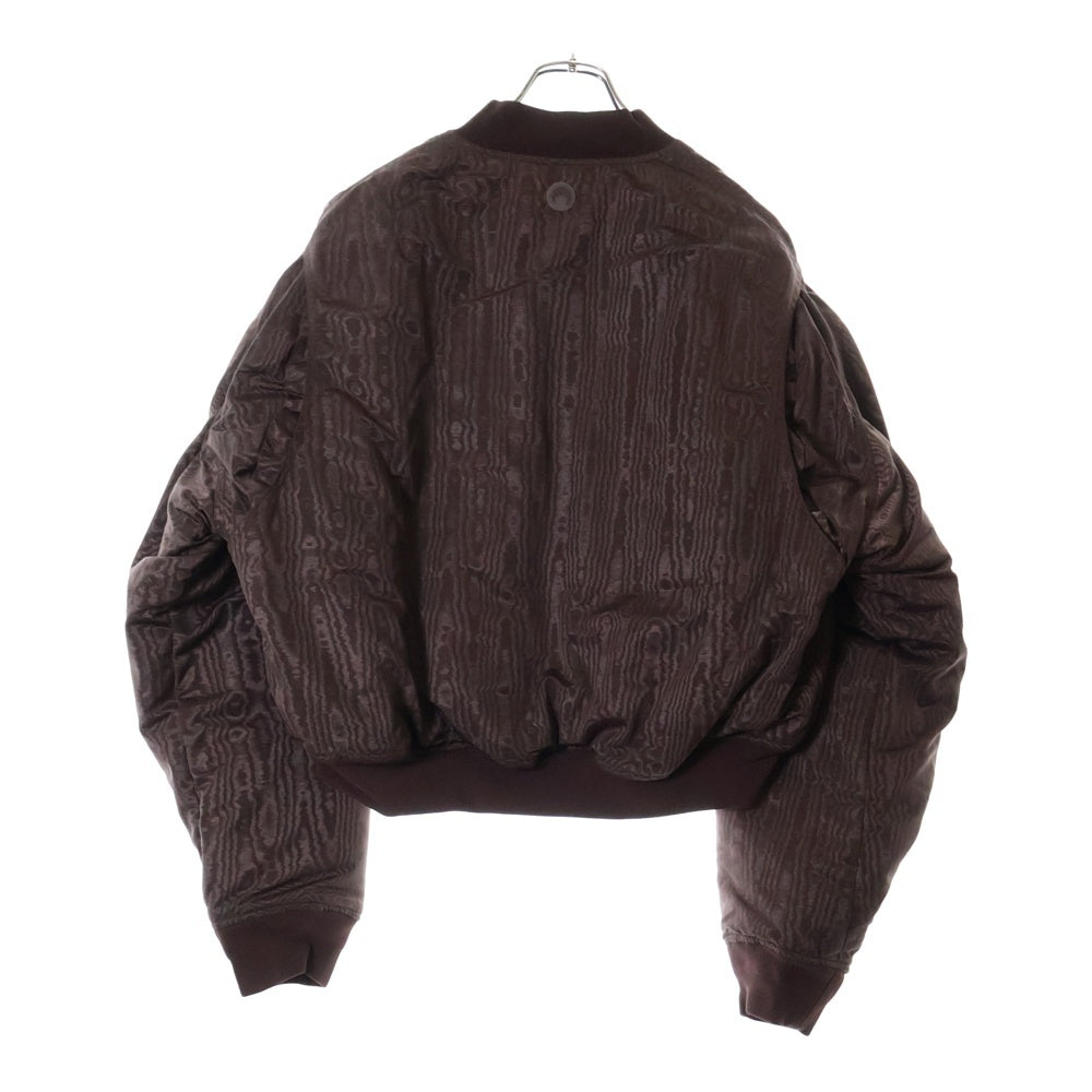 MARINE SERRE(マリーン セル) 23AW REGENERATED REVERSIBLE MOIRE BOMBER JACKET ジェネレイテッド リバーシブル モアレ ボンバージャケット オレンジ/ブラウン UJA039