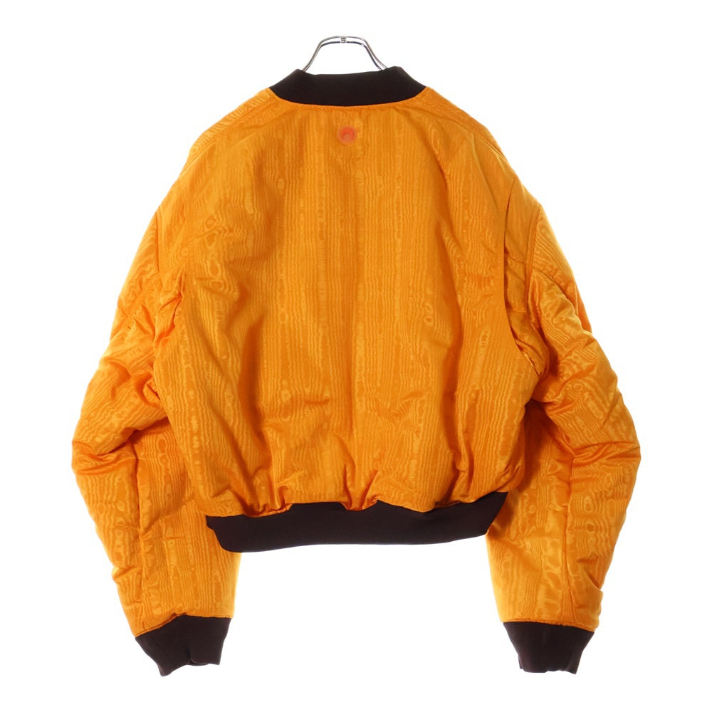 MARINE SERRE(マリーン セル) 23AW REGENERATED REVERSIBLE MOIRE BOMBER JACKET ジェネレイテッド リバーシブル モアレ ボンバージャケット オレンジ/ブラウン UJA039