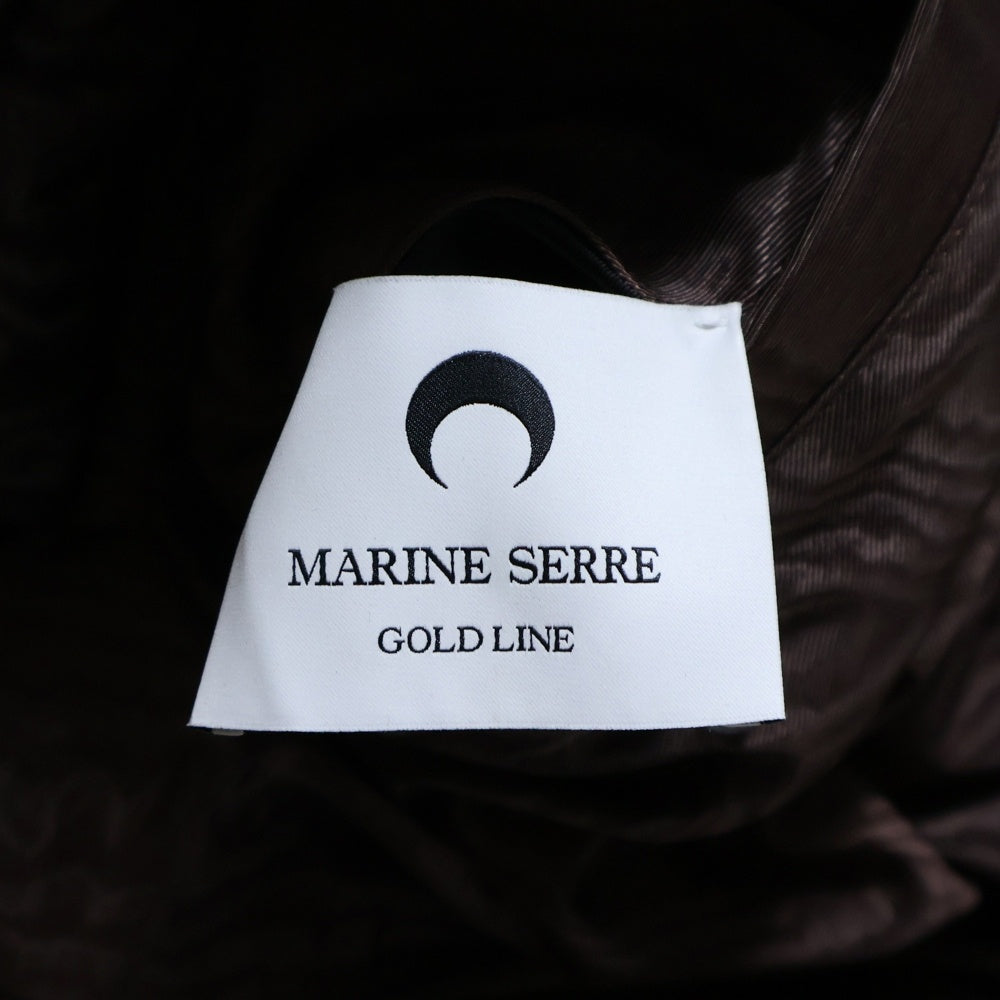 MARINE SERRE(マリーン セル) 23AW REGENERATED REVERSIBLE MOIRE BOMBER JACKET ジェネレイテッド リバーシブル モアレ ボンバージャケット オレンジ/ブラウン UJA039
