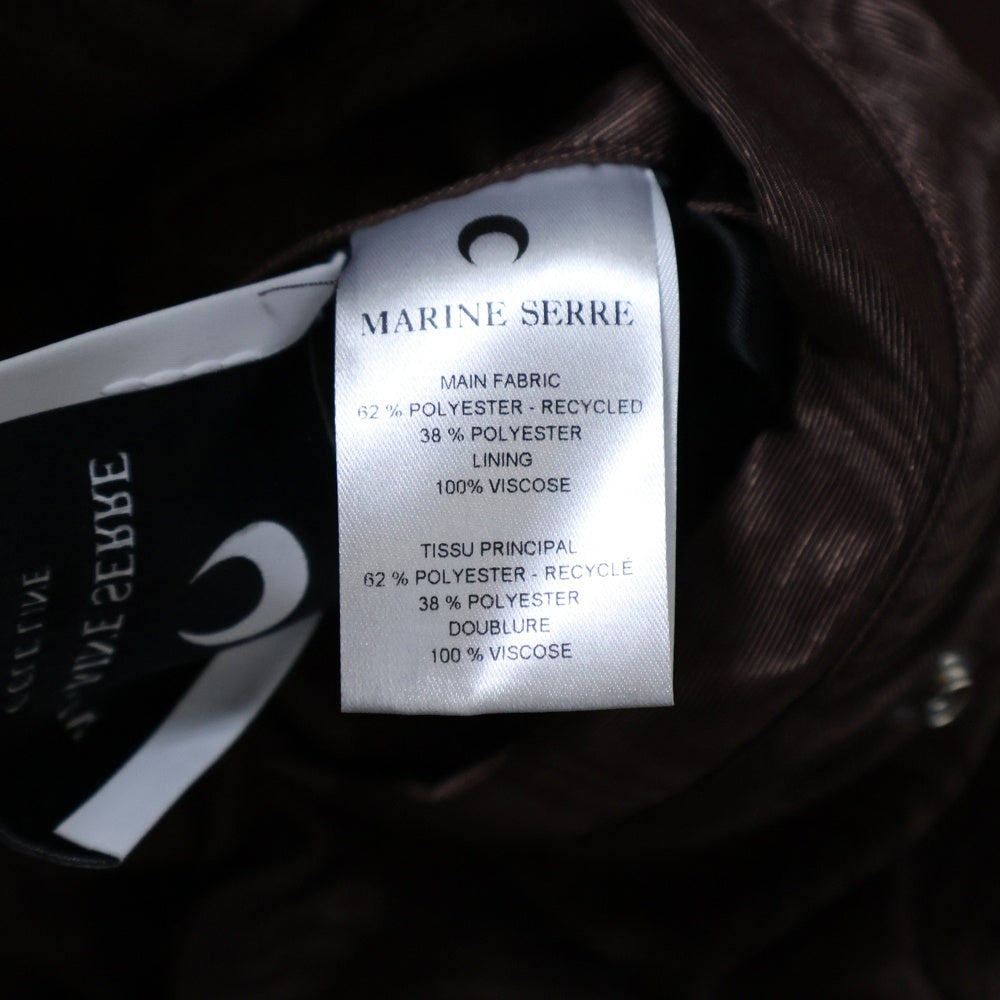 MARINE SERRE(マリーン セル) 23AW REGENERATED REVERSIBLE MOIRE BOMBER JACKET ジェネレイテッド リバーシブル モアレ ボンバージャケット オレンジ/ブラウン UJA039