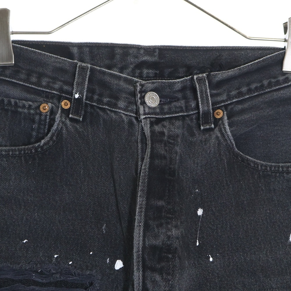 Innocence NYC(イノセンス) 23AW DESTROY DENIM PANTS ダメージ加工 デトロイト デニムパンツ ブラック INDSND01