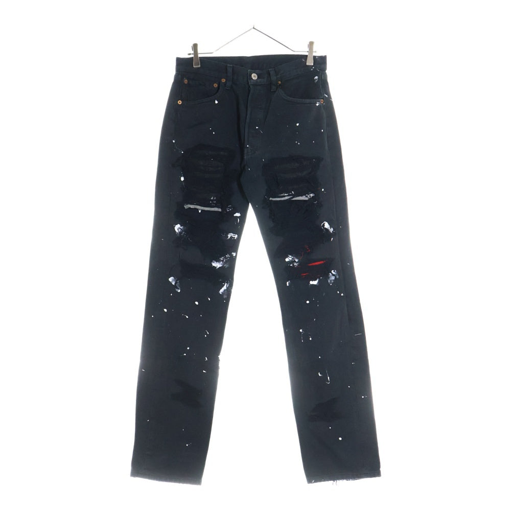 INNOCENCE NYC(イノセンスニューヨーク) 23AW DESTROY DENIM PANTS ダメージ加工 デトロイト デニムパンツ ブラック INDSND01