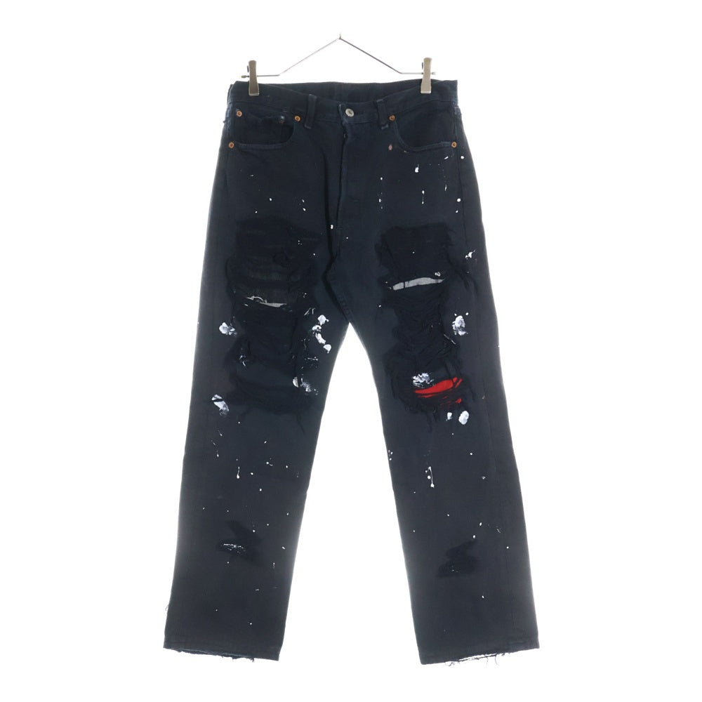 Innocence NYC(イノセンス) 23AW DESTROY DENIM PANTS ダメージ加工 デトロイト デニムパンツ ブラック INDSND01