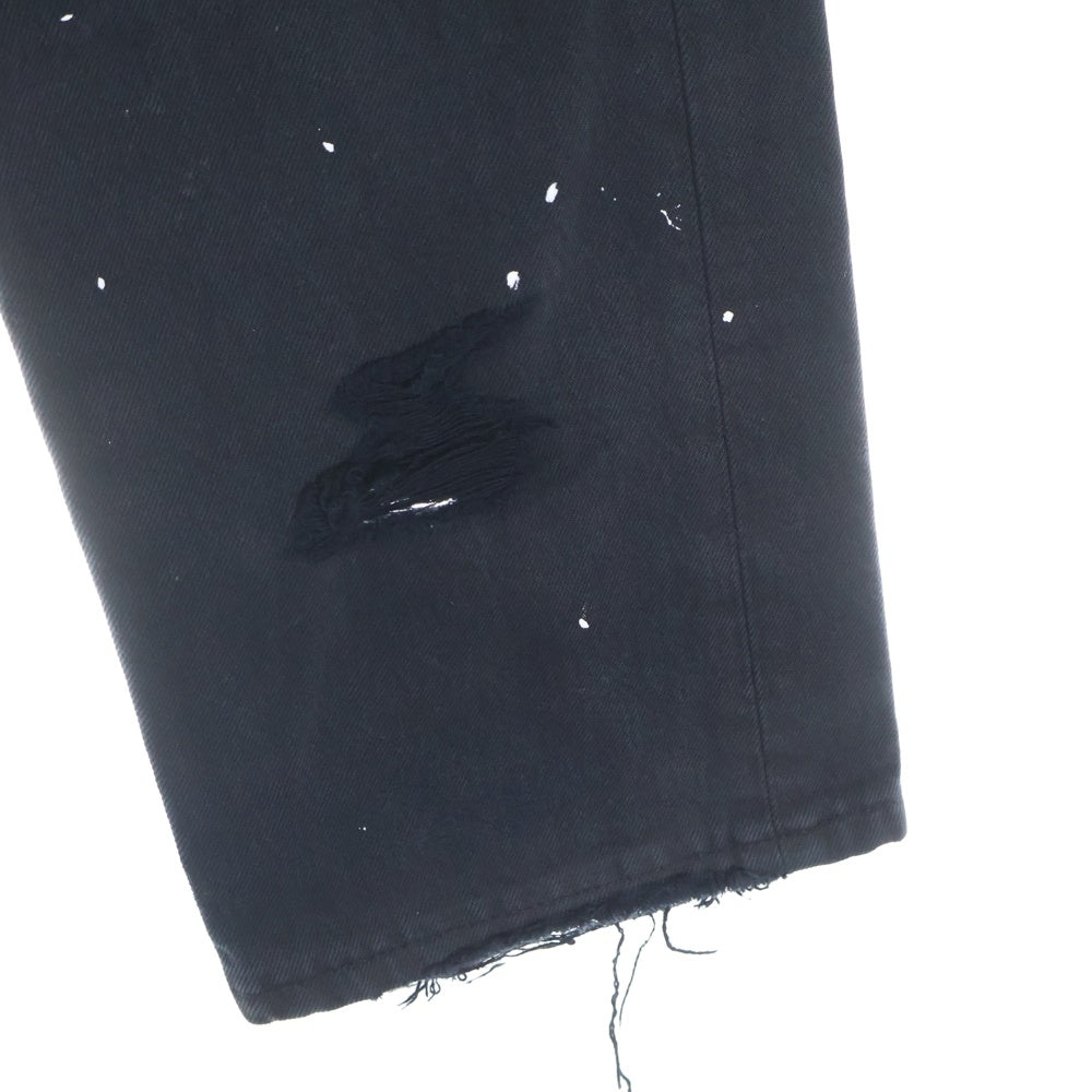 Innocence NYC(イノセンス) 23AW DESTROY DENIM PANTS ダメージ加工 デトロイト デニムパンツ ブラック INDSND01