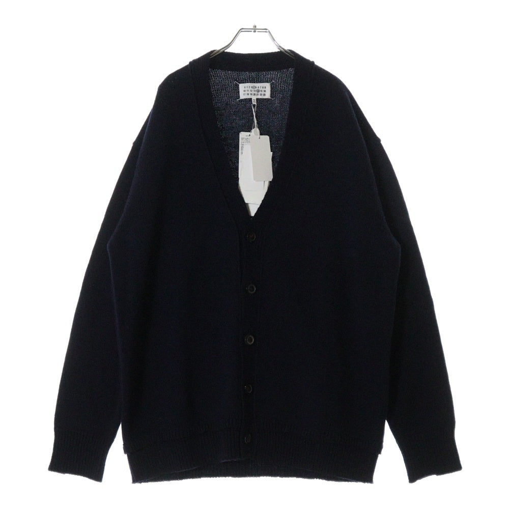 Maison Margiela(メゾンマルジェラ) 23AW KNIT CARDIGAN エルボーパッチ ニットカーディガン ネイビー SI1GP0003