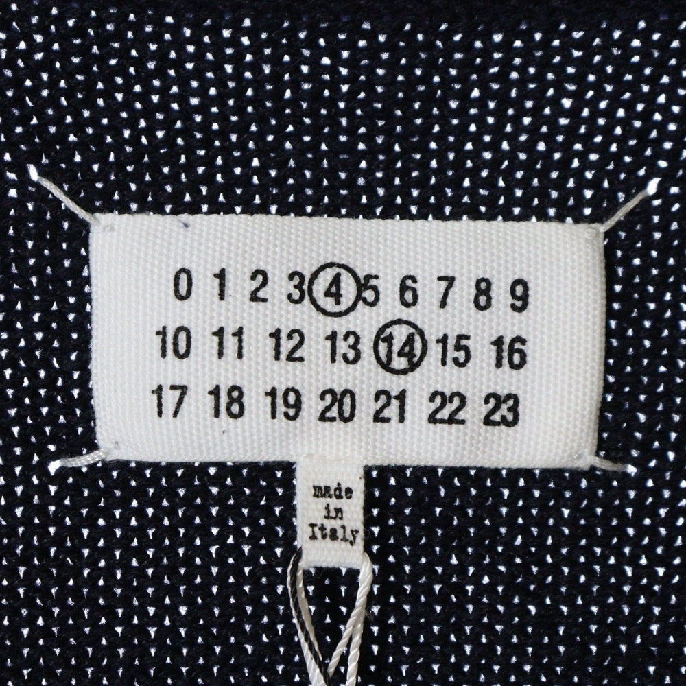 Maison Margiela(メゾンマルジェラ) 23AW KNIT CARDIGAN エルボーパッチ ニットカーディガン ネイビー SI1GP0003