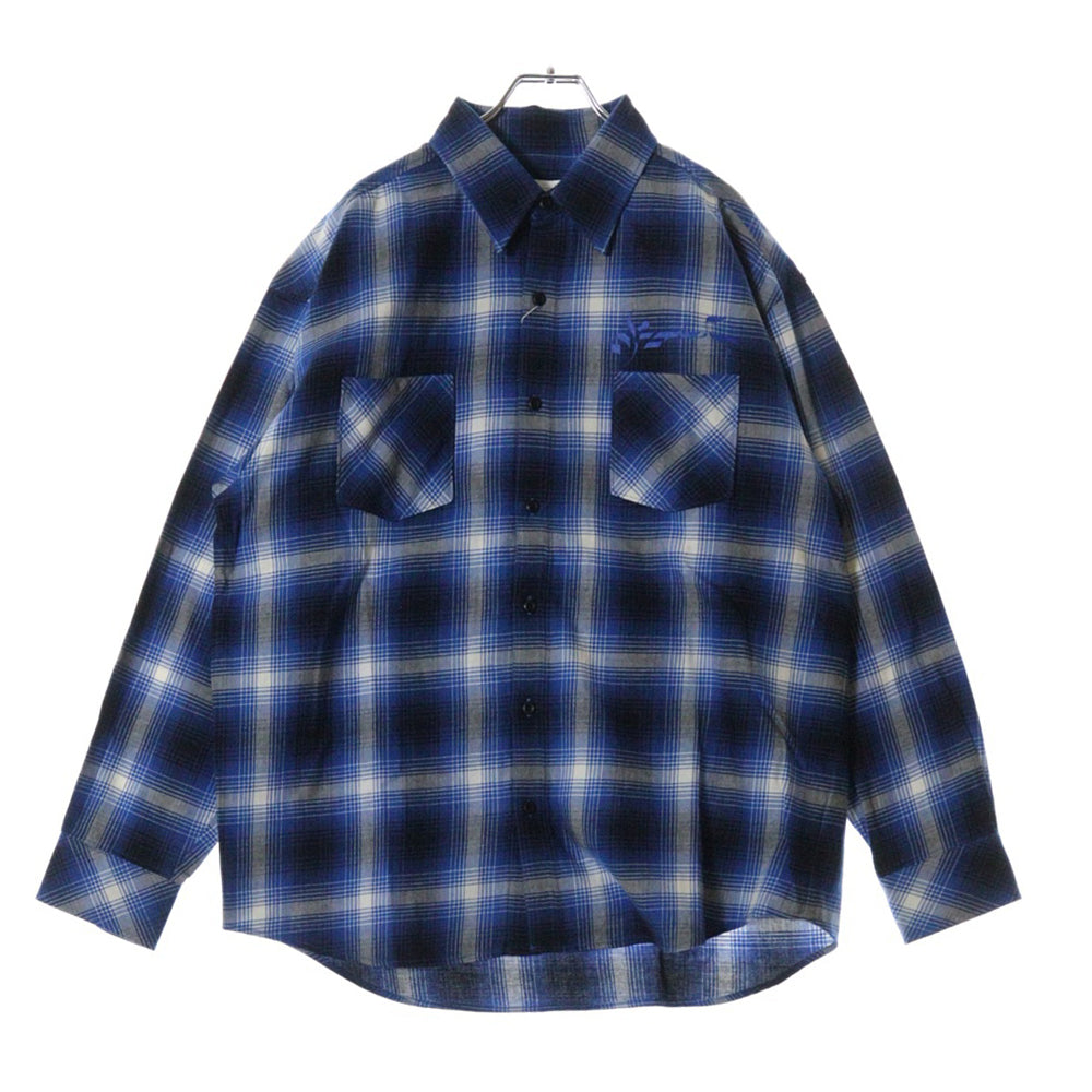Rafu(ラフ) 23AW LOOSE JOINTS FLANNEL SHIRT ルーズ ジョイント フランネルシャツ 長袖シャツ ブルー Rafu23NL010GM