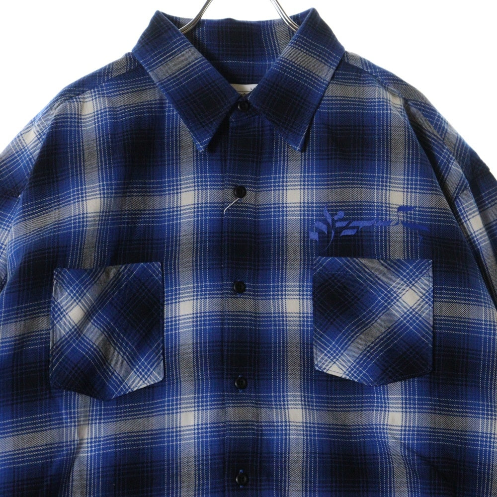 Rafu(ラフ) 23AW LOOSE JOINTS FLANNEL SHIRT ルーズ ジョイント フランネルシャツ 長袖シャツ ブルー Rafu23NL010GM