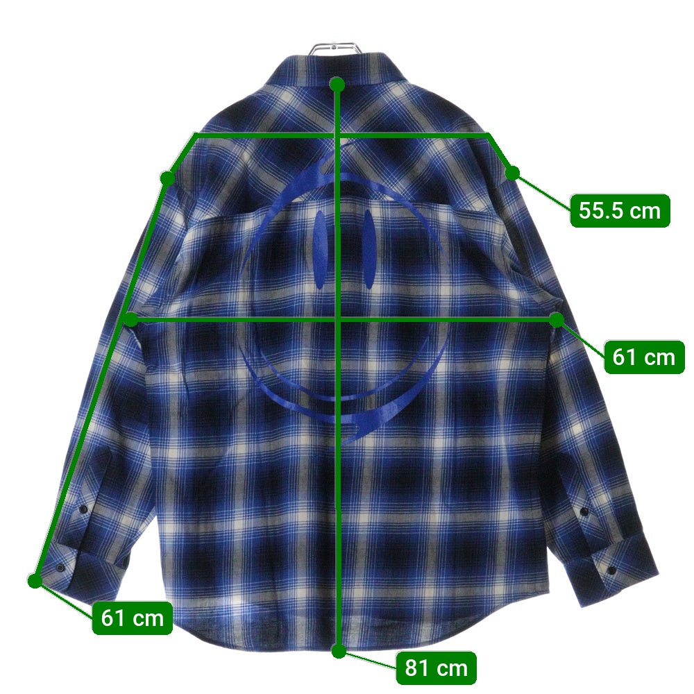 Rafu(ラフ) 23AW LOOSE JOINTS FLANNEL SHIRT ルーズ ジョイント フランネルシャツ 長袖シャツ ブルー Rafu23NL010GM