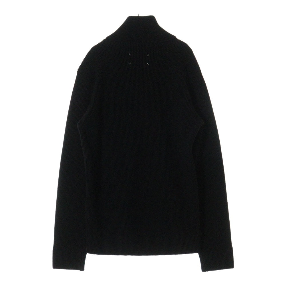 Maison Margiela(メゾンマルジェラ) 23AW KNIT ZIP-UP CARDIGAN モックネック ジップアップ ニットカーディガン ブラック SI1HA0013
