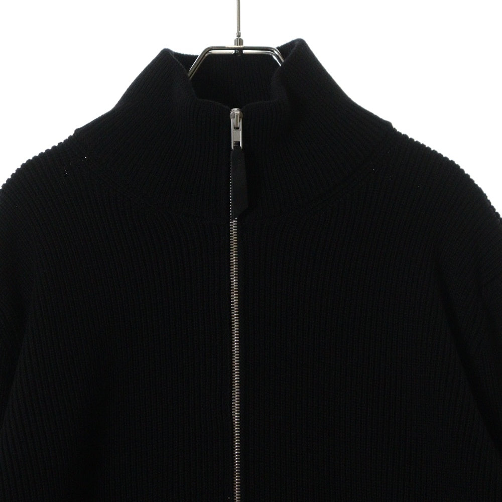 Maison Margiela(メゾンマルジェラ) 23AW KNIT ZIP-UP CARDIGAN モックネック ジップアップ ニットカーディガン ブラック SI1HA0013