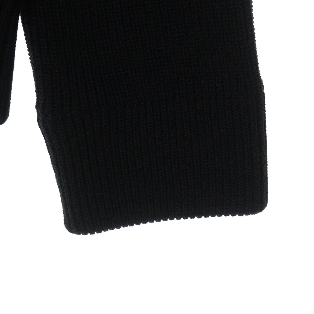 Maison Margiela(メゾンマルジェラ) 23AW KNIT ZIP-UP CARDIGAN モックネック ジップアップ ニットカーディガン ブラック SI1HA0013