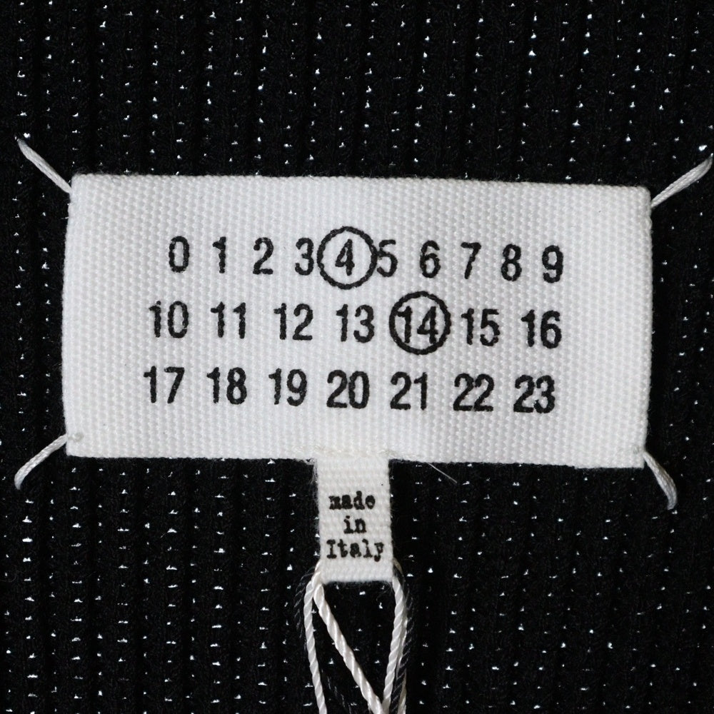 Maison Margiela(メゾンマルジェラ) 23AW KNIT ZIP-UP CARDIGAN モックネック ジップアップ ニットカーディガン ブラック SI1HA0013