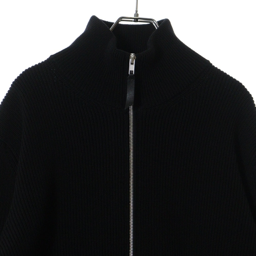 Maison Margiela(メゾンマルジェラ) 23AW KNIT ZIP-UP CARDIGAN モックネック ジップアップ ニットカーディガン ブラック SI1HA0013