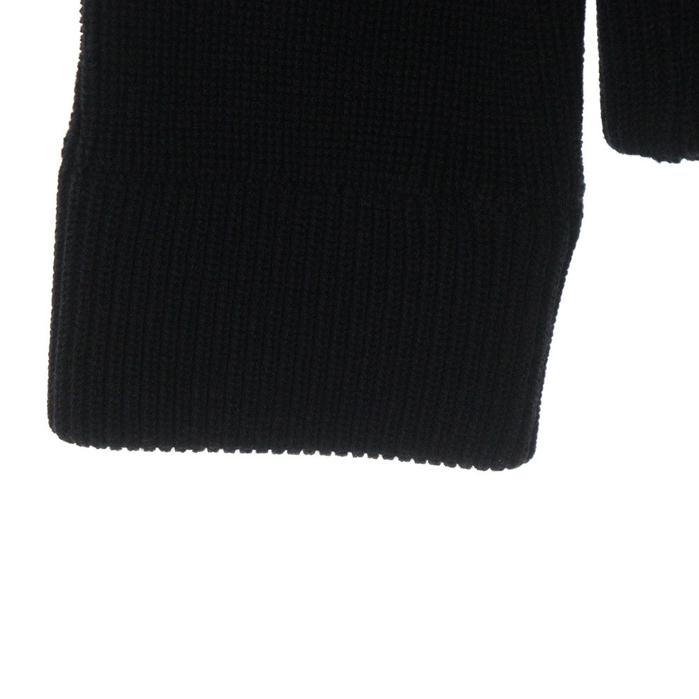 Maison Margiela(メゾンマルジェラ) 23AW KNIT ZIP-UP CARDIGAN モックネック ジップアップ ニットカーディガン ブラック SI1HA0013