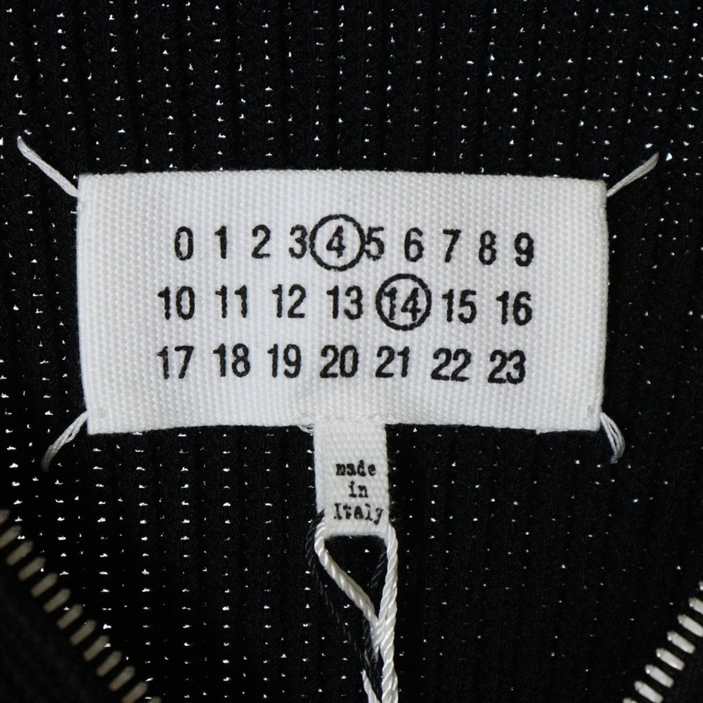Maison Margiela(メゾンマルジェラ) 23AW KNIT ZIP-UP CARDIGAN モックネック ジップアップ ニットカーディガン ブラック SI1HA0013
