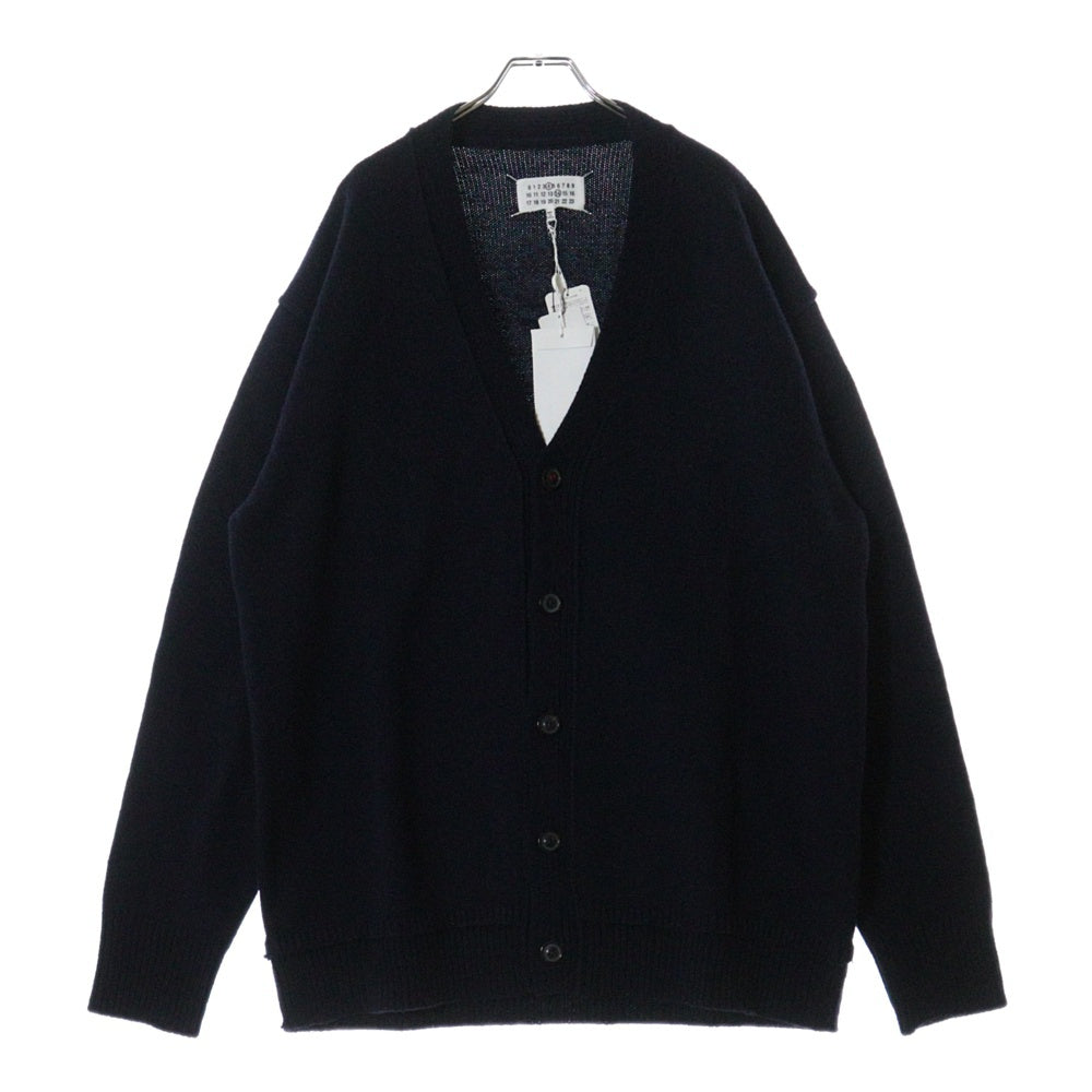 Maison Margiela(メゾンマルジェラ) 23AW KNIT CARDIGAN エルボーパッチ ニットカーディガン ネイビー SI1GP0003