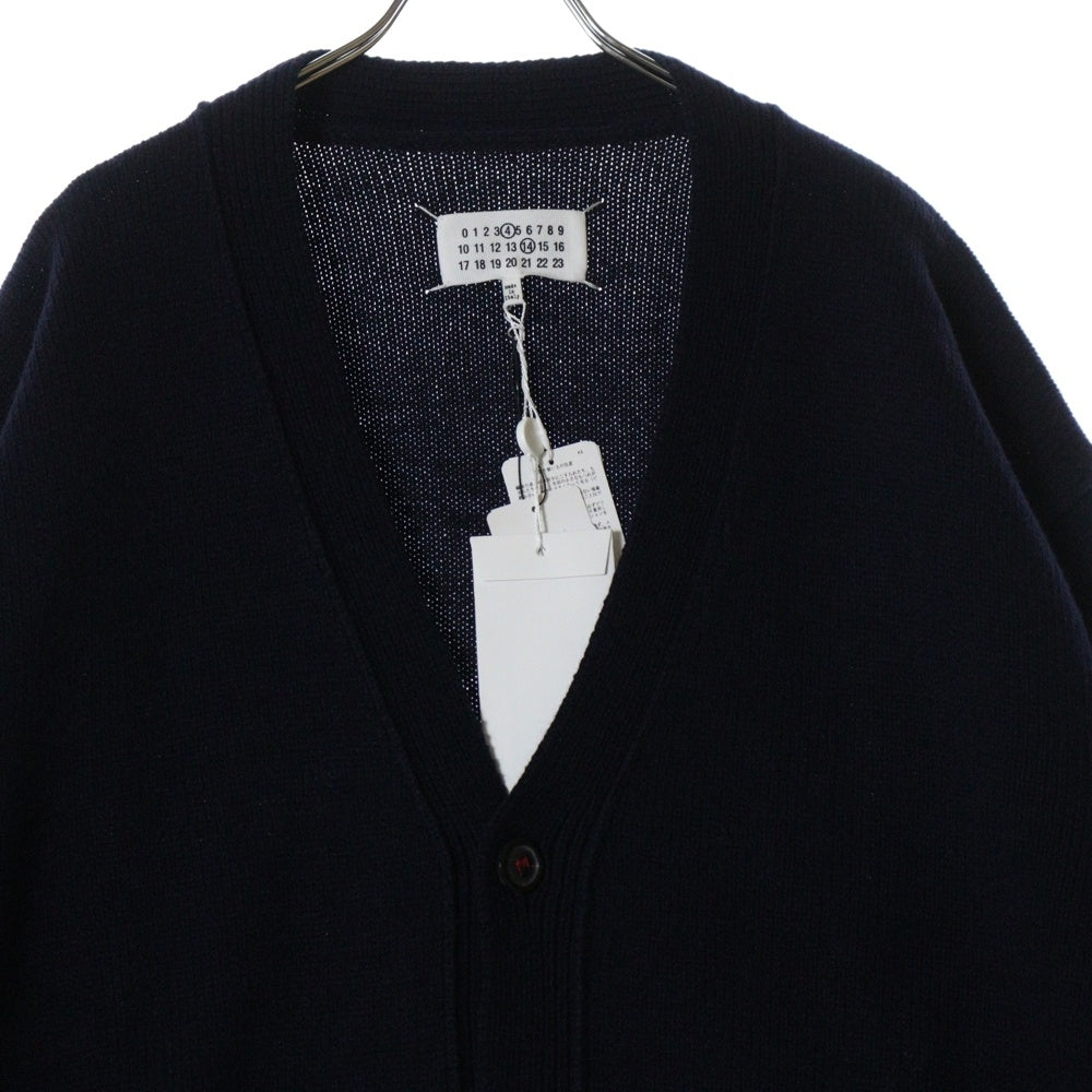 Maison Margiela(メゾンマルジェラ) 23AW KNIT CARDIGAN エルボーパッチ ニットカーディガン ネイビー SI1GP0003