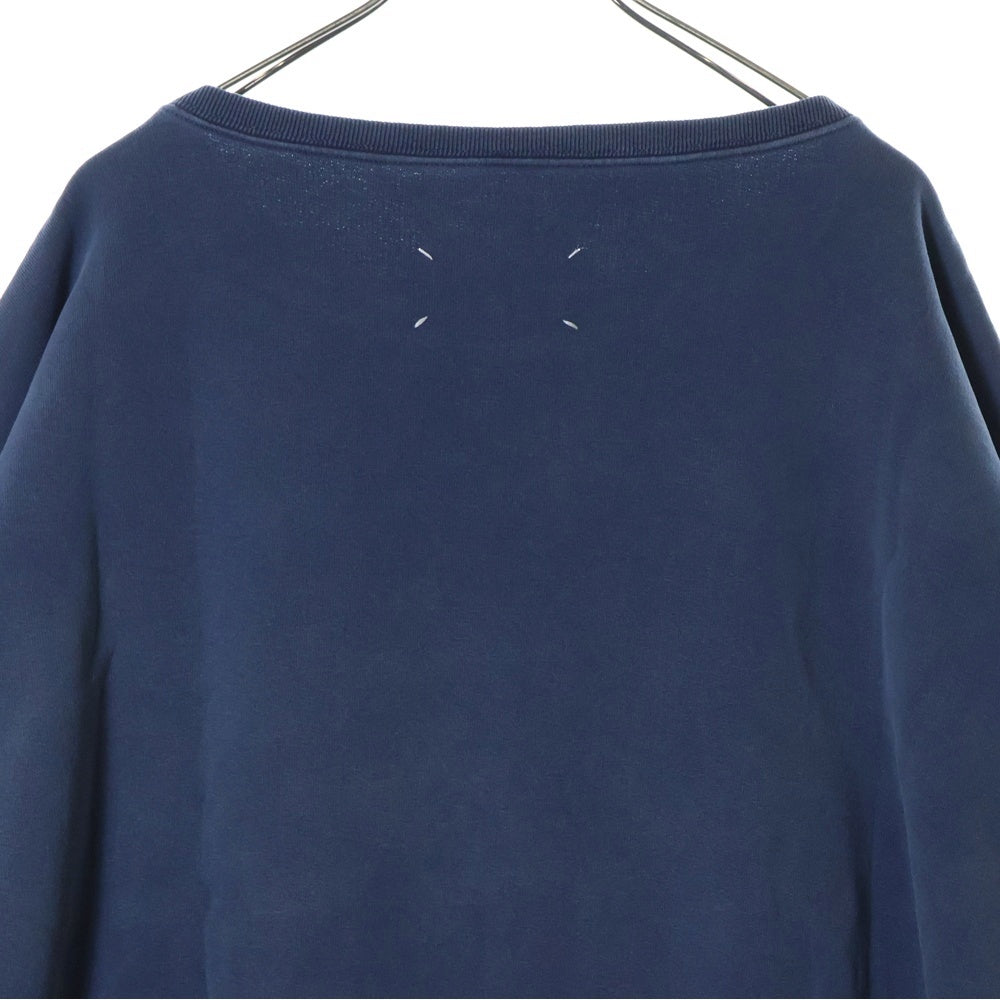 Maison Margiela(メゾンマルジェラ) 23AW LOGO ORGANIC COTTON SWEATSHIRT フロントロゴ ラウンドネック スウェットトレーナー ブルー S50GU0209