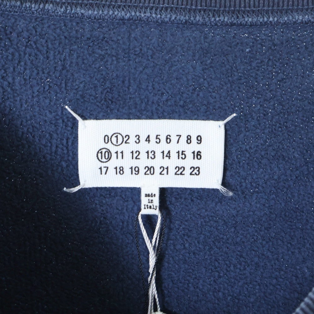 Maison Margiela(メゾンマルジェラ) 23AW LOGO ORGANIC COTTON SWEATSHIRT フロントロゴ ラウンドネック スウェットトレーナー ブルー S50GU0209