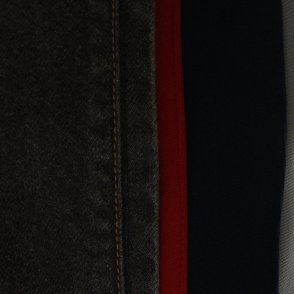 FACETASM(ファセッタズム) 23SS JERSEY MERGING DENIM PANTS ジャージー マージング ドローコード デニムパンツ ブラック MKS-PT-M10