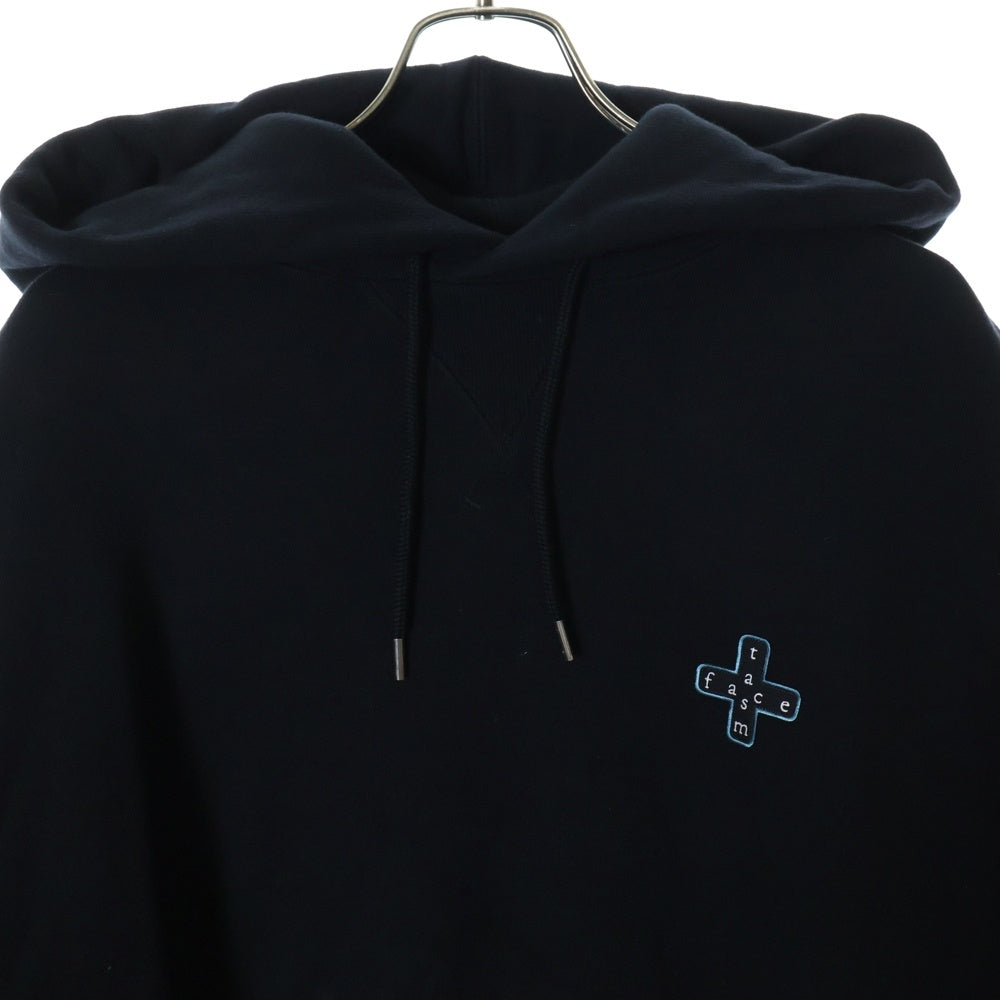 FACETASM(ファセッタズム) 23SS FLEECE ZIPPER HOODIE ボア切り替え フロントロゴパッチ ジッパー プルオーバースウェットパーカー フーディー ブラック/パープル MKS-SW-U02