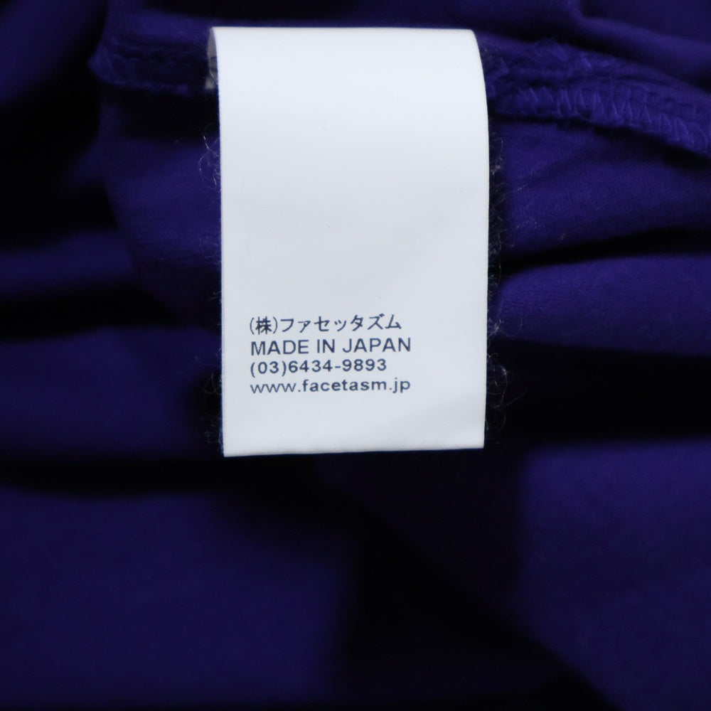 FACETASM(ファセッタズム) 23SS RIB LONG SLEEVE TEE サイドレインボーライン ロングスリーブ 長袖Tシャツ パープル MKS-TEE-M01