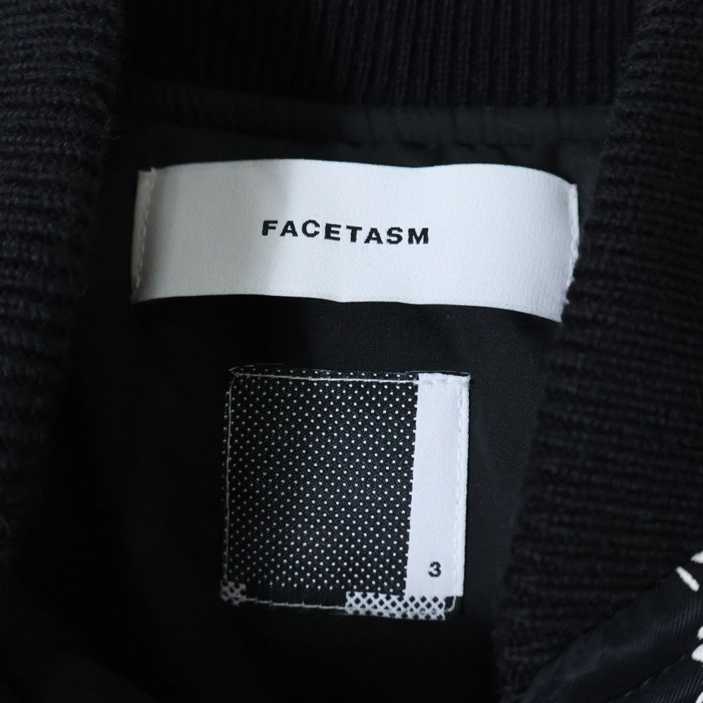 FACETASM(ファセッタズム) 23SS ORIGINAL BANDANA PRINT MA-1 総柄 オリジナル バンダナプリント フライトジャケット ブラック MKS-JK-M14