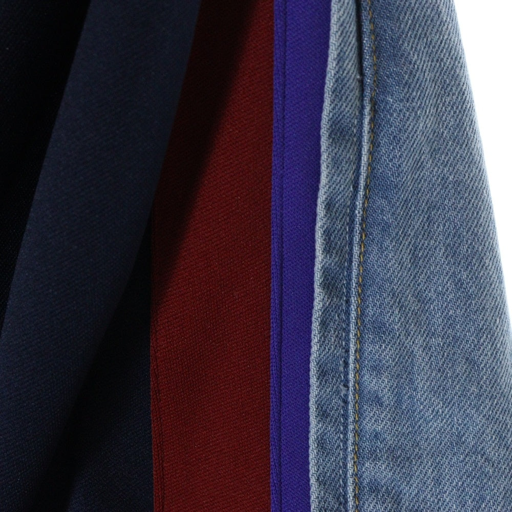 FACETASM(ファセッタズム) 23SS JERSEY MERGING DENIM PANTS ジャージー マージング ドローコード デニムパンツ インディゴ MKS-PT-M10