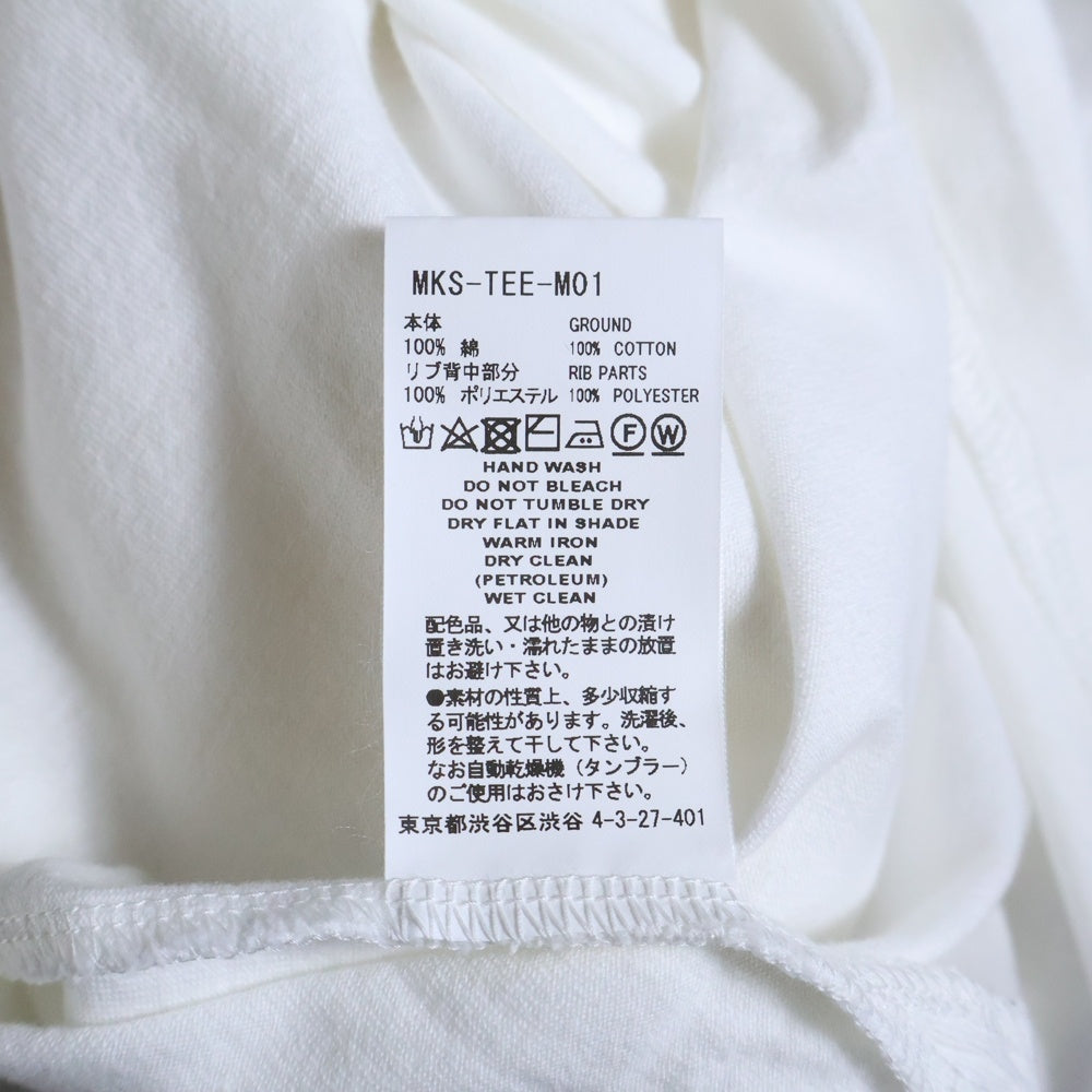 FACETASM(ファセッタズム) 23SS RIB LONG SLEEVE TEE サイドレインボーライン ロングスリーブ 長袖Tシャツ ホワイト MKS-TEE-M01