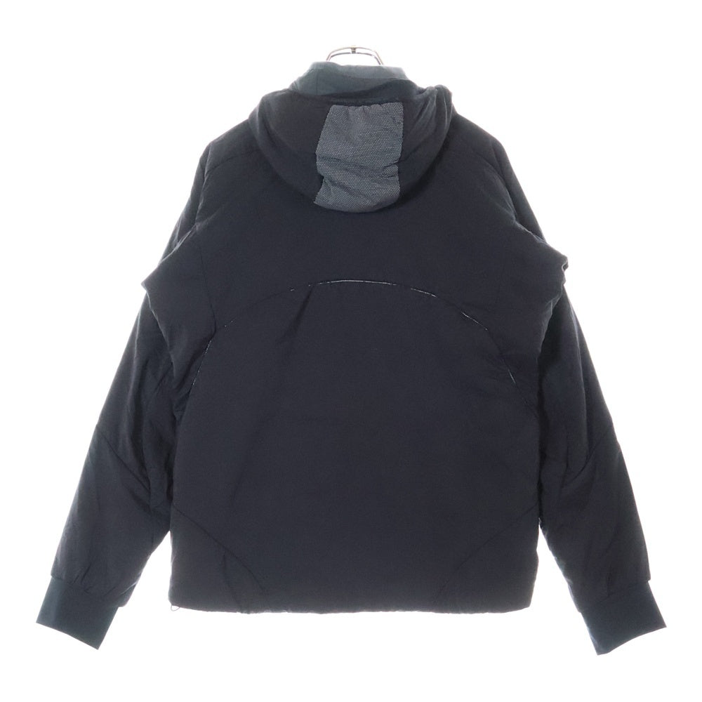 and wander(アンドワンダー) 23AW ×ALPHA DIRECT AIR HOODIE アルファダイレクト リフレクト エア バラクラバフーディ ジップアップ ナイロンジャケット ブラック 574-3231014