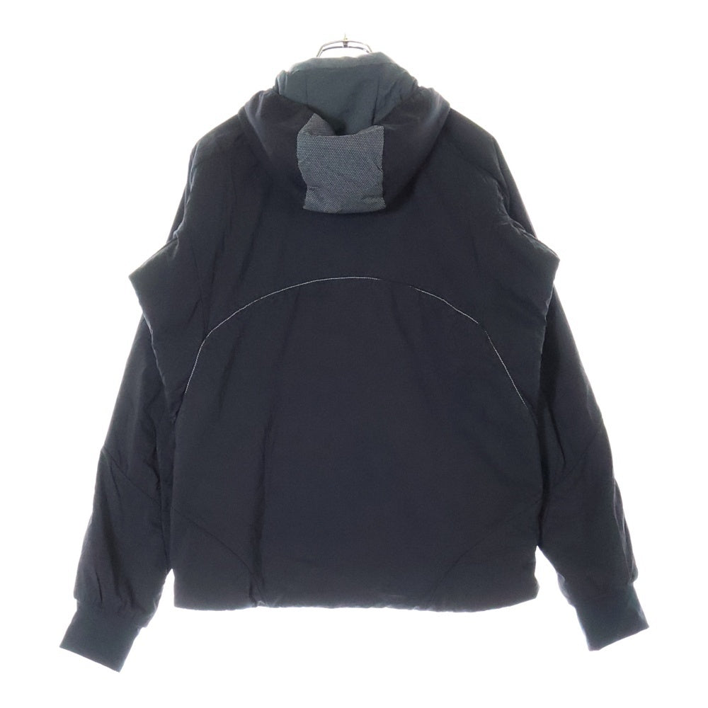 and wander(アンドワンダー) 23AW ×ALPHA DIRECT AIR HOODIE アルファダイレクト リフレクト エア バラクラバフーディ ジップアップ ナイロンジャケット ブラック 574-3231014