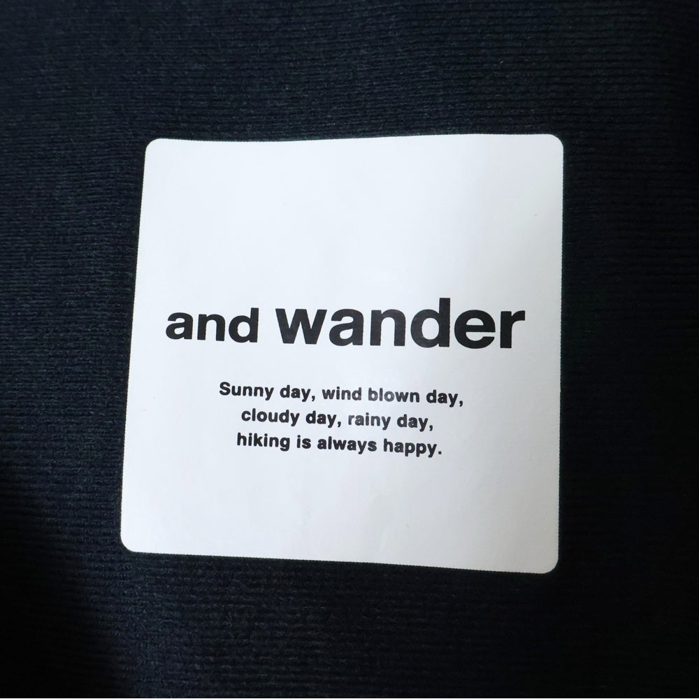 and wander(アンドワンダー) 23AW STRETCH SHELL JACKET ストレッチ ナイロン ソフトシェル ジャケット ブラック 574-3221003