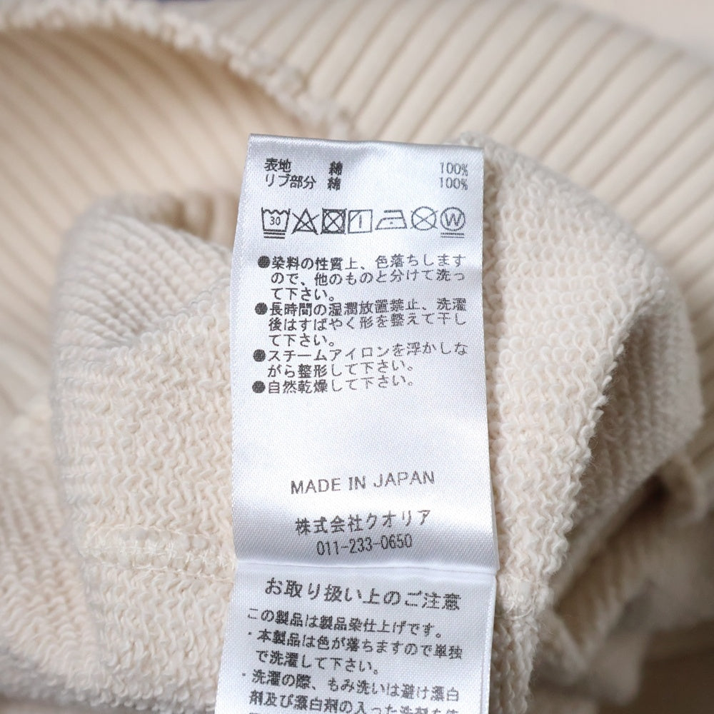 Perfect Ribs(パーフェクトリブス) 23AW BASIC HOODIE フェルトパッチ リブニット切替 サーマルライニングフード ベーシック プルオーバーパーカー フーディ ベージュ