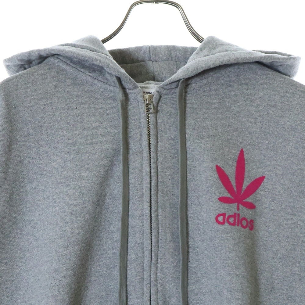 Perfect Ribs(パーフェクトリブス) 23AW BASIC ZIP HOODIE フェルトパッチ ベーシック ジップアップパーカー フーディ 裏起毛 グレー