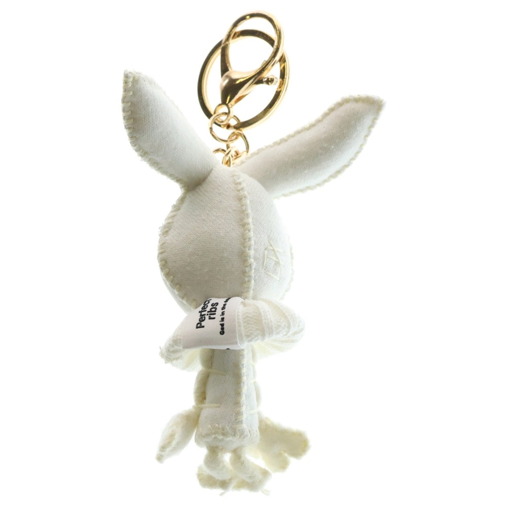 Perfect Ribs(パーフェクトリブス) 23AW ×TOGAWADOLL RABBIT KEY HOLDER トガワドール ラビット ステッチ キーホルダー ホワイト/ゴールド