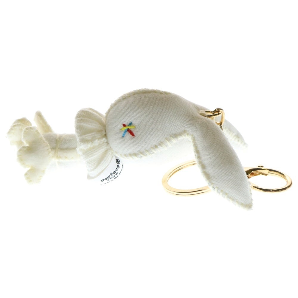 Perfect Ribs(パーフェクトリブス) 23AW ×TOGAWADOLL RABBIT KEY HOLDER トガワドール ラビット ステッチ キーホルダー ホワイト/ゴールド