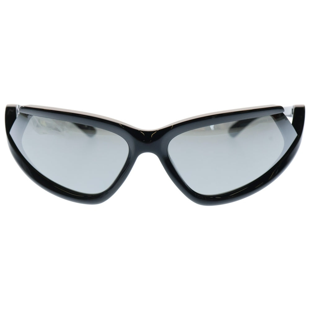 BALENCIAGA(バレンシアガ) 23AW WRAP SUNGLASSES ブラックミラー サイドロゴ ラップサングラス メガネ アイウェア ブラック BB0289S-001