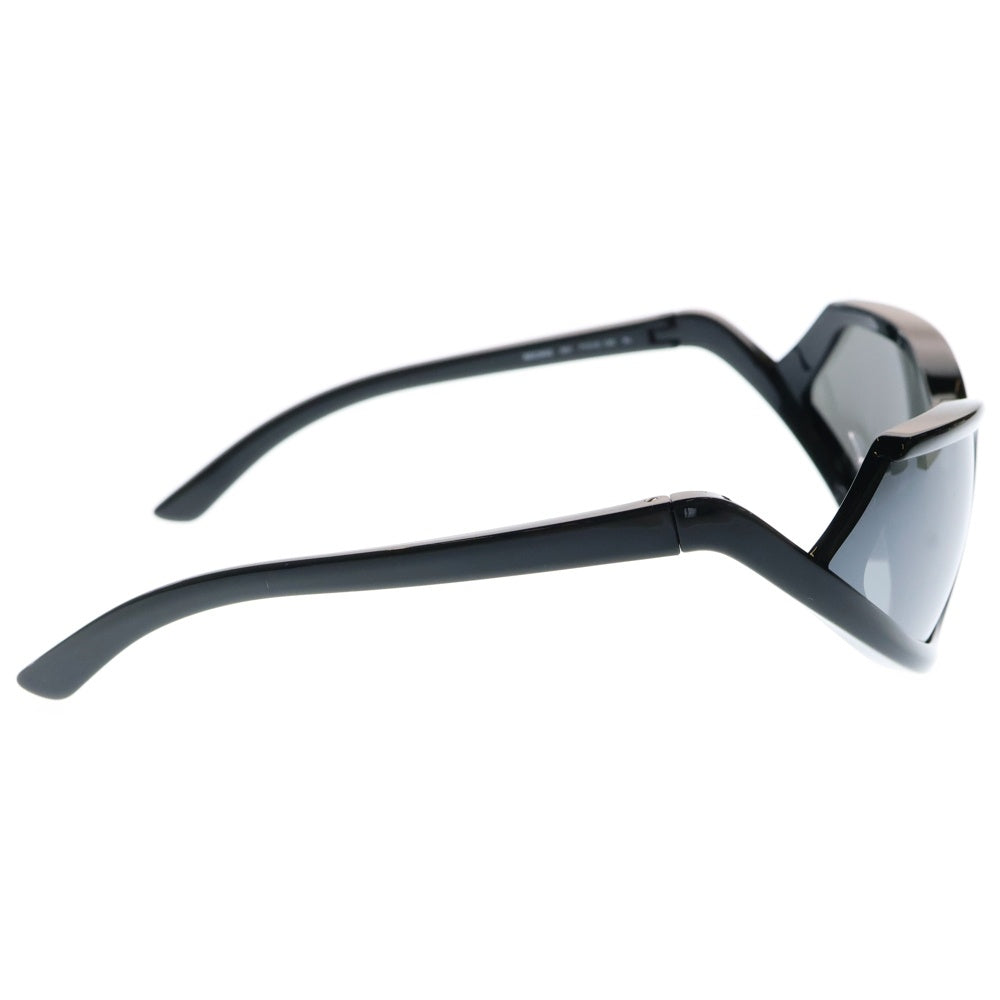 BALENCIAGA(バレンシアガ) 23AW WRAP SUNGLASSES ブラックミラー サイドロゴ ラップサングラス メガネ アイウェア ブラック BB0289S-001