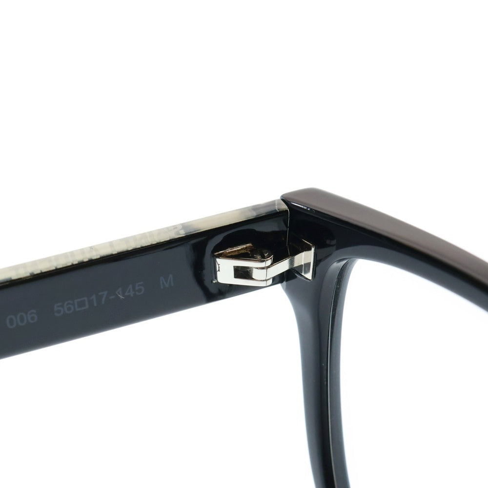 SAINT LAURENT PARIS(サンローランパリ) 23AW ウェリントン アセテートフレーム サイドロゴ サングラス メガネ アイウェア ブラック/シルバー SL619-006