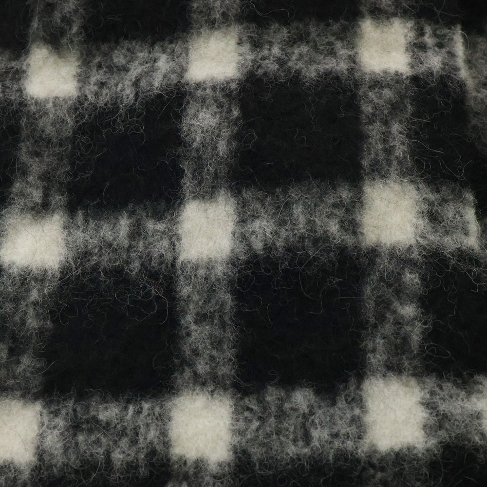 MARNI(マルニ) 23AW ロゴパッチ タータンチェック アルパカウール スカーフ マフラー ブラック/ホワイト CLZC0090Q0 UAW004 MTM2