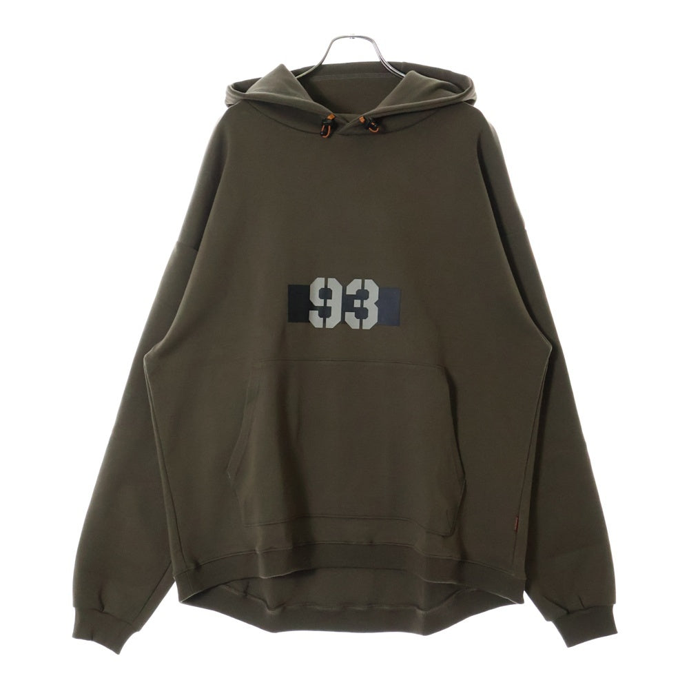 GOOPiMADE(グーピーメイド) 23AW STUDIO F&F 93 HOODIE フロントプリント プルオーバーパーカー フーディ カーキ FN-R
