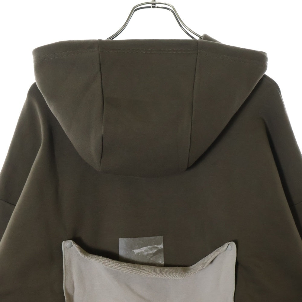 GOOPiMADE(グーピーメイド) 23AW STUDIO F&F 93 HOODIE フロントプリント プルオーバーパーカー フーディ カーキ FN-R