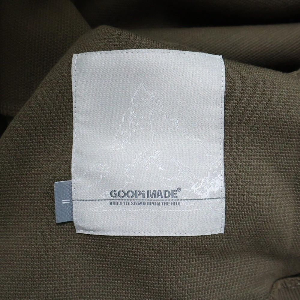 GOOPiMADE(グーピーメイド) 23AW STUDIO F&F 93 HOODIE フロントプリント プルオーバーパーカー フーディ カーキ FN-R