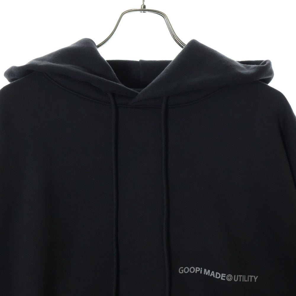 GOOPiMADE(グーピーメイド) 23AW SHADOW PAINT HOODIE バックフォトプリント プルオーバー スウェットパーカー フーディ ブラック G7-H1