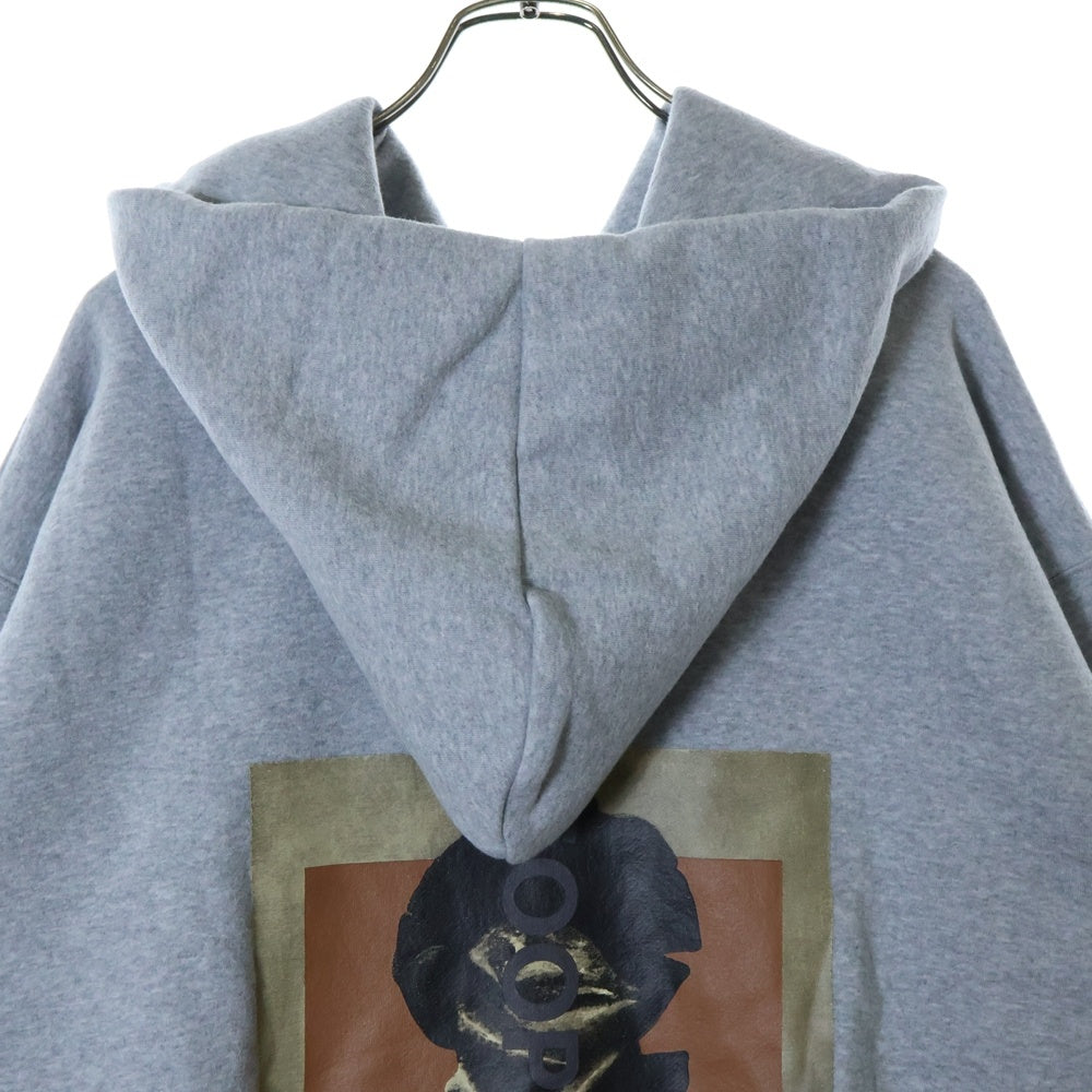 GOOPiMADE(グーピーメイド) 23AW SHADOW PAINT HOODIE バックフォトプリント プルオーバー スウェットパーカー フーディ グレー G7-H1