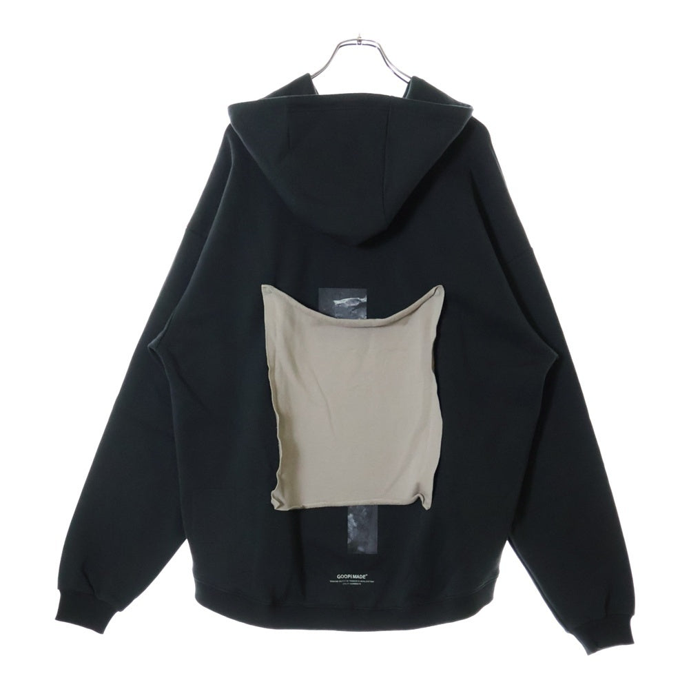 GOOPiMADE(グーピーメイド) 23AW STUDIO F&F 93 HOODIE フロントプリント プルオーバーパーカー フーディ ブラック FN-R