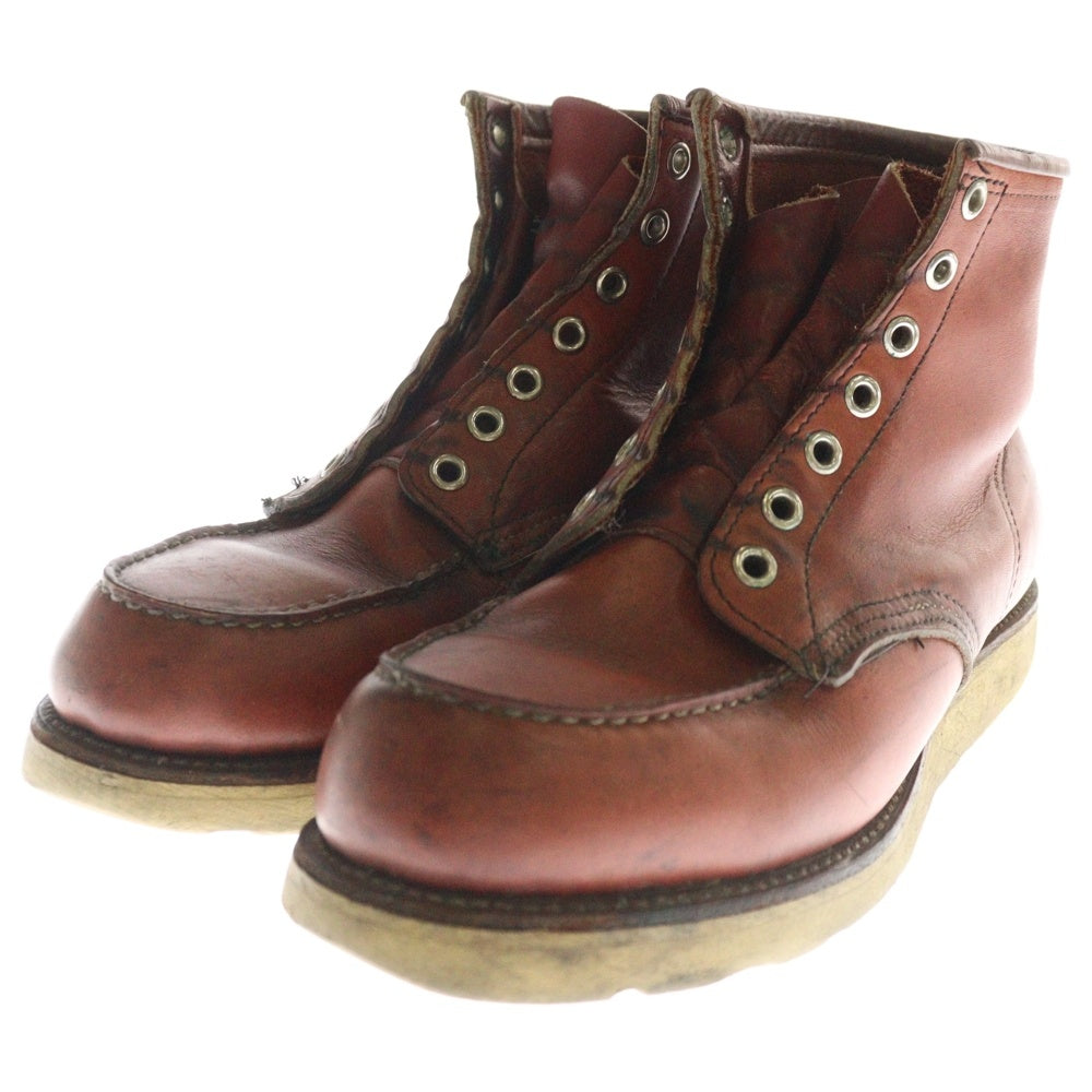 RED WING(レッド ウイング) 90S IRISH SETTER MOC TOE CLASSIC WORK BOOTS アイリッシュセッター モックトゥ レザー クラシック ワークブーツ 四角犬タグ ブラウン 3875