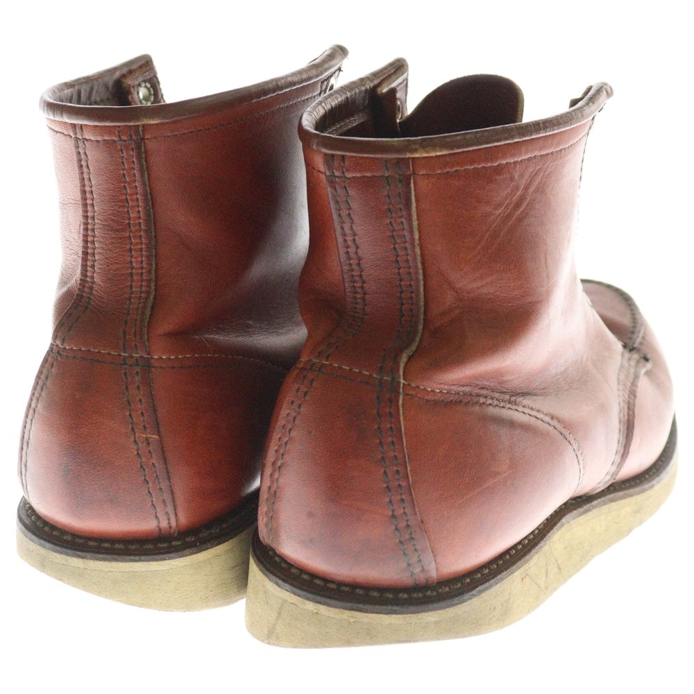 RED WING(レッド ウイング) 90S IRISH SETTER MOC TOE CLASSIC WORK BOOTS アイリッシュセッター モックトゥ レザー クラシック ワークブーツ 四角犬タグ ブラウン 3875